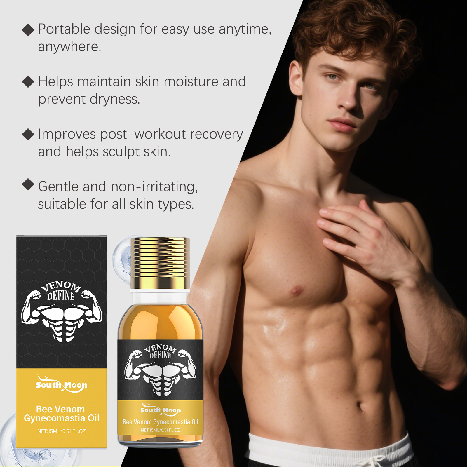 Bee Venom Gynecomastia Oil For - Body Oil ulasan dan harga