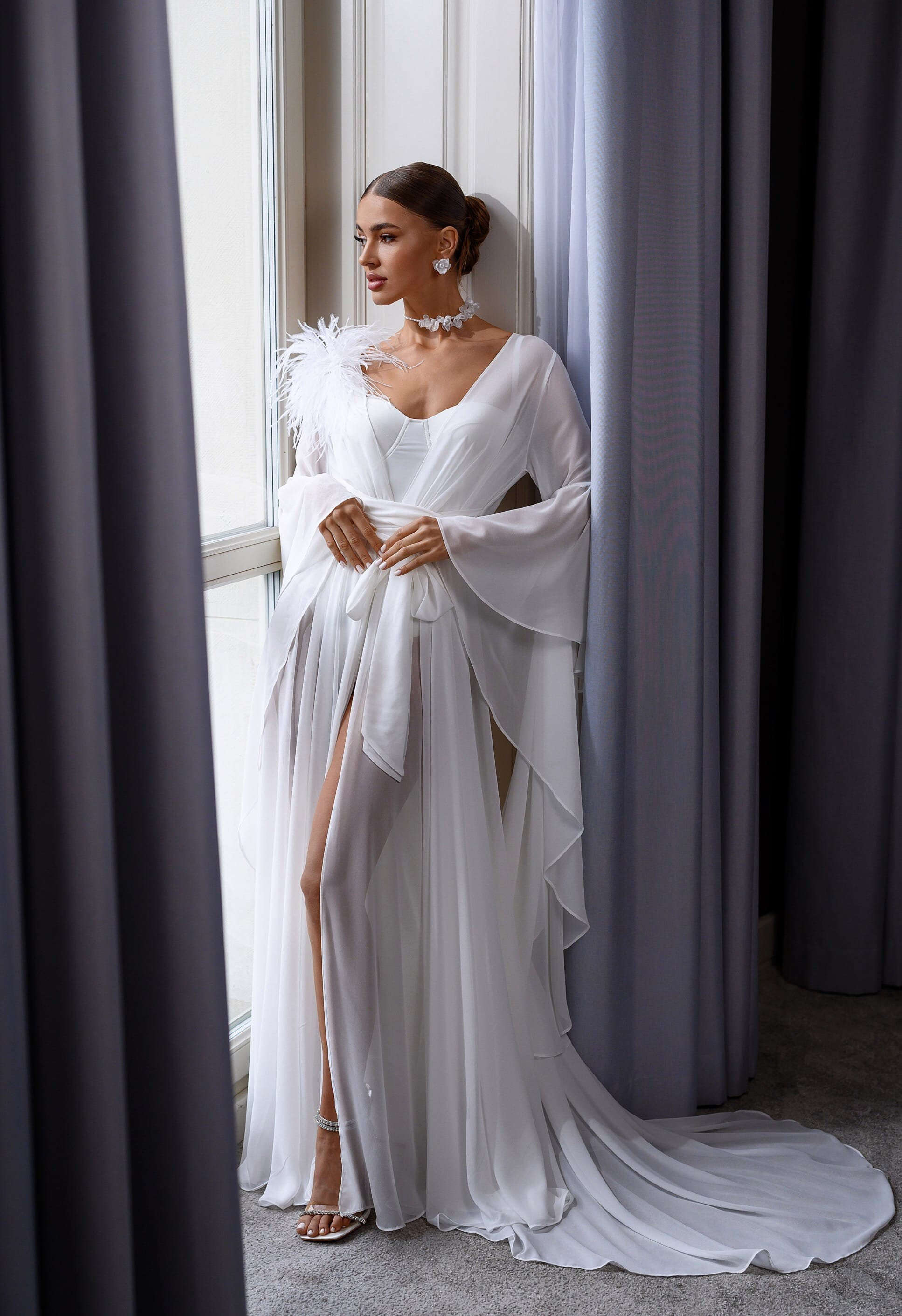 Elegant Bride Robe And Nightgo - Bathrobe ulasan dan harga