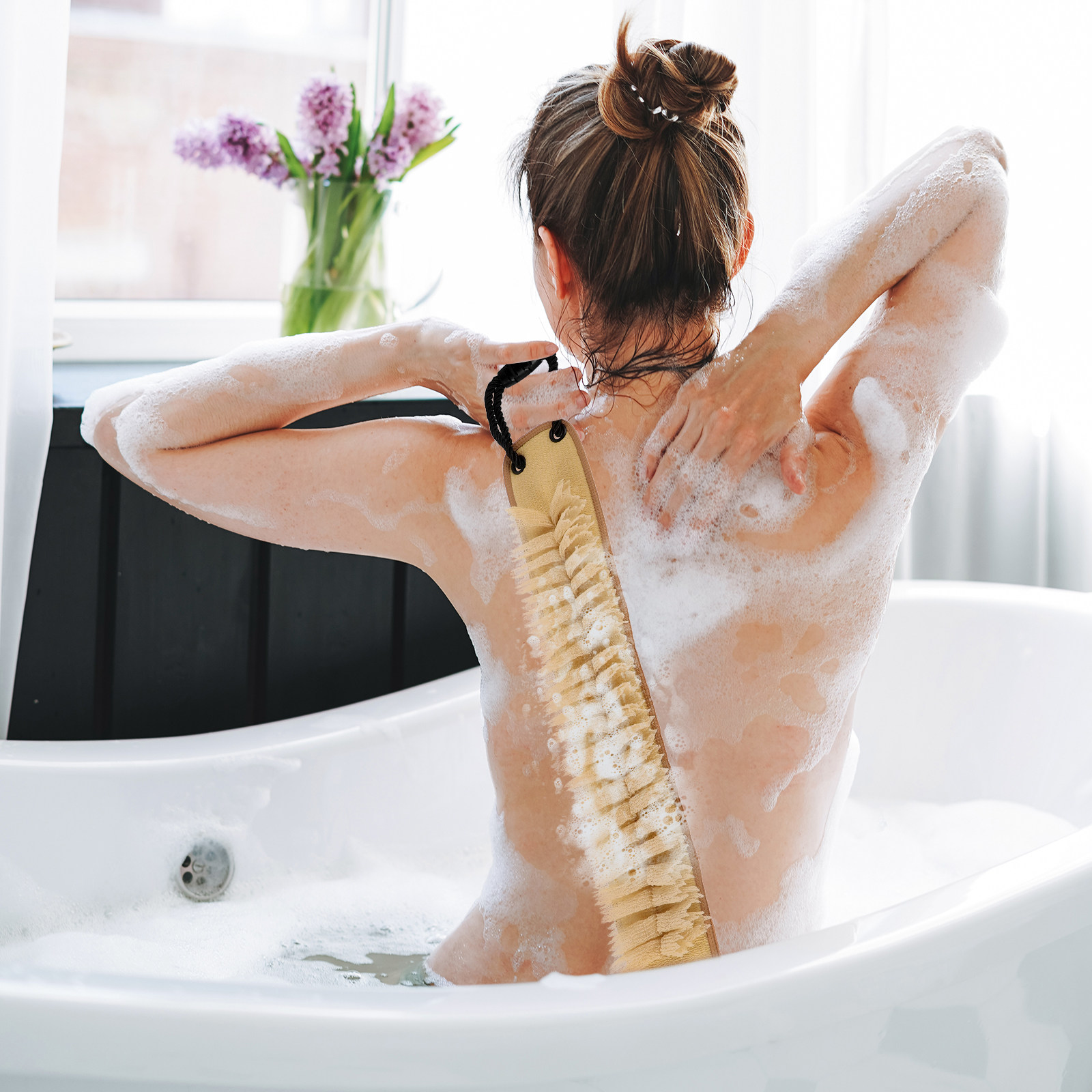 Double-Sided Shower Scrubber f - Body Brush ulasan dan harga